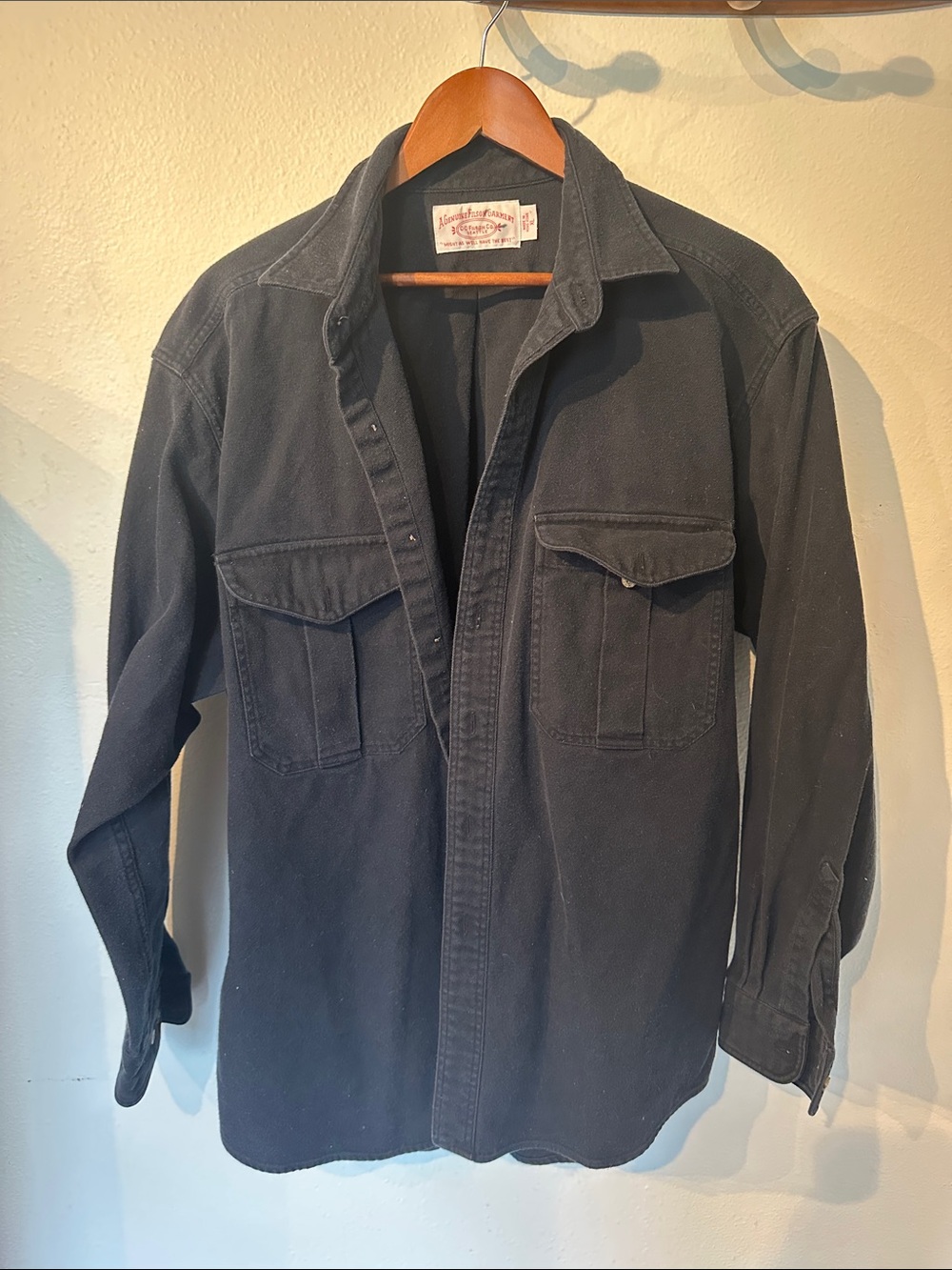 VTG Filson Flannel Button down shirt black XL